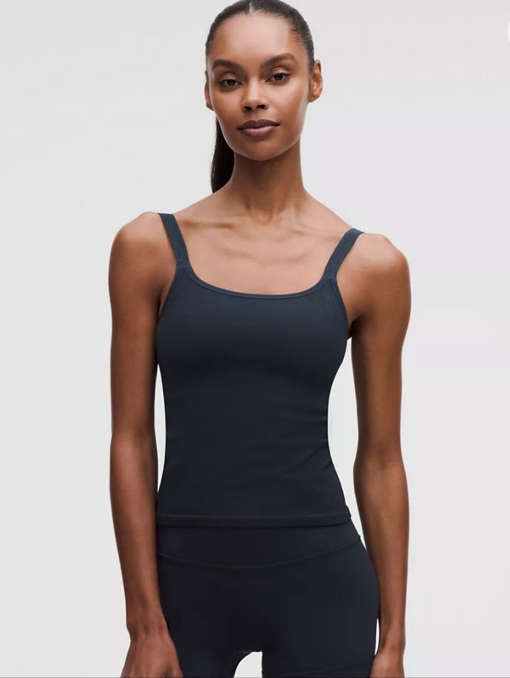 Lululemon Ebb to Street Scoop-Neck Cropped Tank Top Ribbed